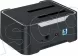 Photo de Station d'accueil USB 3.0 Connectland RGB pour 2x disques durs S-ATA/IDE (Noir)