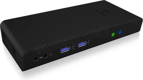 Photo de Station d'accueil USB-C 3.0 Icy Box IB-DK2251AC avec alimentation (Noir)