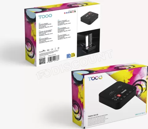 Photo de Station d'accueil USB-C 3.2 TooQ TQDS-201B pour x 2 Nvme (Noir)