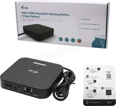 Photo de Station d'accueil USB-C I-Tec DP Docking Station (Noir)