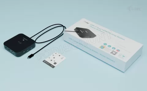 Photo de Station d'accueil USB-C I-Tec Dual Docking Station (Noir)