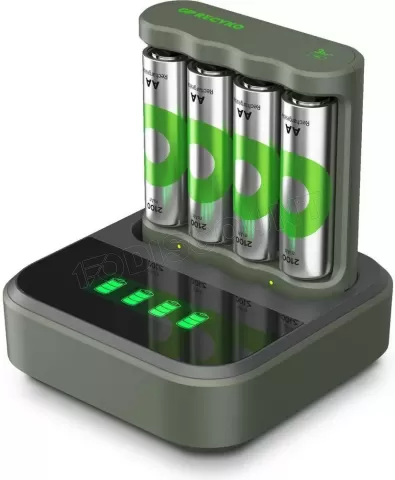 Photo de Station de charge de Piles GP Batteries ReCyko Everyday D451+ 4 piles AA 2100mAh