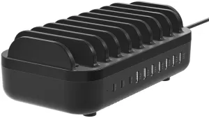 Photo de Station de charge USB Deltaco 7 ports USB-A + 3 ports USB-C (sans câble) (Noir)