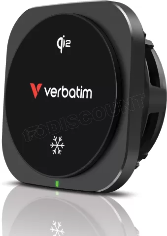 Photo de Support de téléphone à ventouse pour voiture Verbatim Charge 'n' Drive Qi2 avec chargeur induction