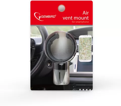 Photo de Support de téléphone pour voiture Gembird sur grille d'aération