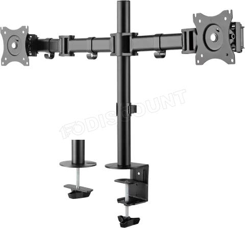 Photo de Support Double écran à fixer Deltaco ARM-0300 (16kg max) (Noir)