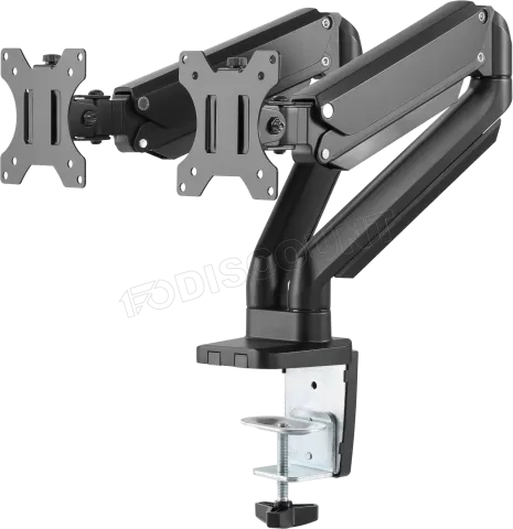 Photo de Support Double écran à fixer Deltaco ARM-0351 (16kg max) (Noir)