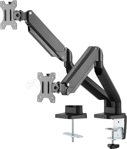 Photo de Support Double écran à fixer Deltaco ARM-0351 (16kg max) (Noir)