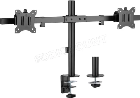 Photo de Support double-écran à fixer Goobay 17"-32" (9kg max) (Noir)