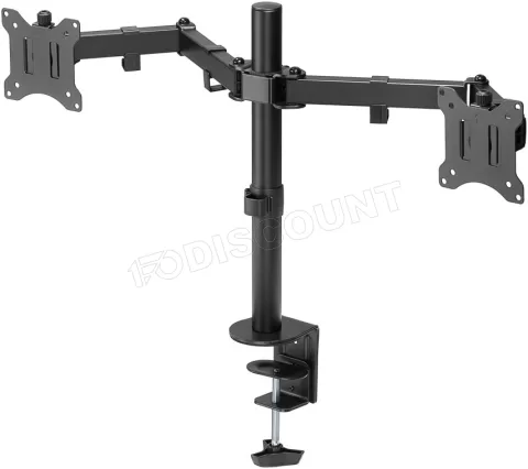 Photo de Support double-écran à fixer Goobay Double Flex 17"-32" (8kg max) (Noir)