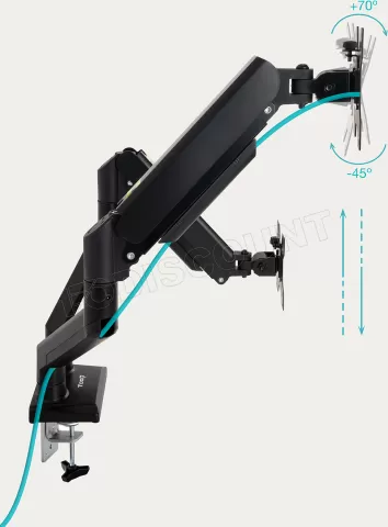 Photo de Support double-écran à fixer Tooq DB1434TNR-B 13"-34" (10kg max) (Noir)