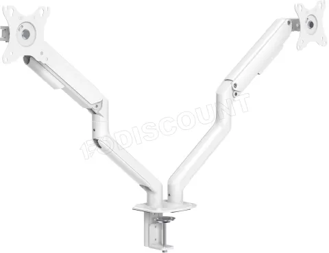 Photo de Support double-écran à fixer Tooq DB4132TNR 17"-32" (9kg max) (Blanc)