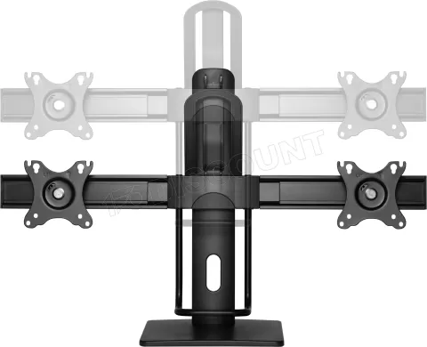 Photo de Support Double écran à poser Gembird 27" (12kg max) (Noir)