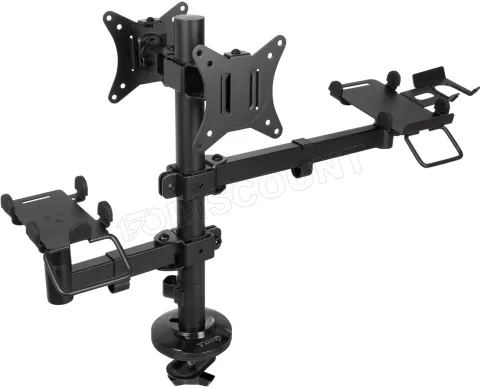 Photo de Support double-écran/imprimante à fixer Tooq TQPM0002 17"-32" (18kg max) (Noir)