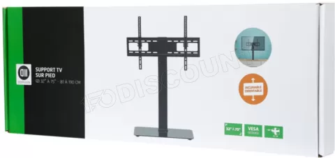 Photo de Support Ecran à poser D2 Diffusion jusqu'à 75" (40kg max) (Noir)