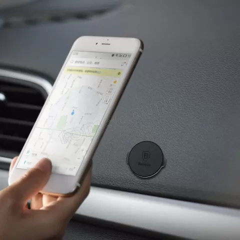 Photo de Support magnétique de téléphone avec pince Baseus (Argent)