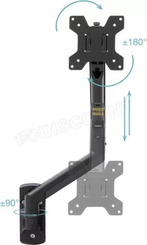 Photo de Support mural pour écran TooQ LP1334TNR-B 13" à 34" (10kg max)
