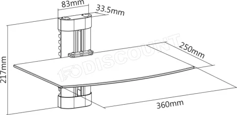 Photo de Support pour Platine Maclean 8kg max (Noir)