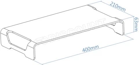 Photo de Support / Rehausseur pour Ecran TooQ TQMR0004 20kg max (Argent)