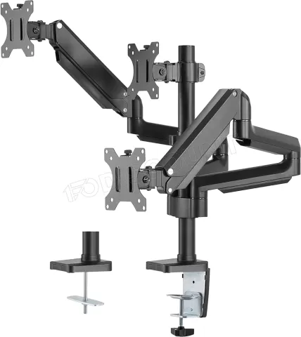 Photo de Support Triple écran à fixer Deltaco ARM-0352 (24kg max) (Noir)