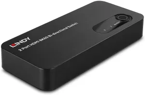 Photo de Switch HDMI Lindy 2 ports 8k (2 entrées / 1 sortie)
