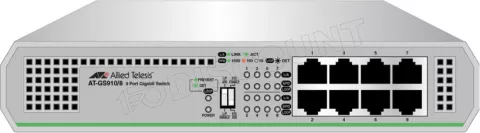 Photo de Switch réseau ethernet Gigabit Allied Telesis AT-GS910/8-50 - 8 ports