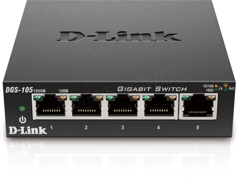 Photo de Switch réseau ethernet Gigabit D-Link DGS-105/E - 5 ports (Métal)