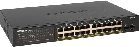 Photo de Switch réseau ethernet Gigabit rackable Netgear GS324TP - 24x PoE+ + 2x SFP