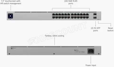 Photo de Switch réseau ethernet Gigabit UbiQuiti UniFi Standard - 24 ports + 2x SFP
