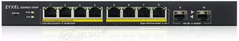 Photo de Switch réseau ethernet Gigabit Zyxel GS1900-HP - 10 ports dont 8x PoE