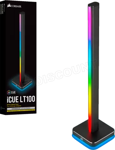 Photo de Système d'éclairage RGB supplémentaire Corsair iCue LT100 Smart Lighting Towers (Noir)