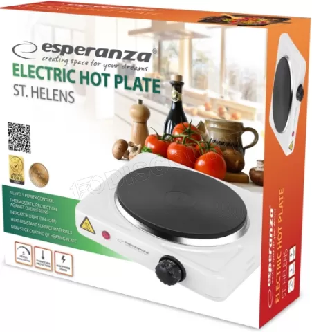 Photo de Table de Cuisson à poser électrique Esperanza EKH003W (blanc)