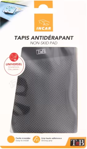 Photo de Tapis antidérapant T'nB pour voiture pour Smartphone, GPS - Taille S (Noir)