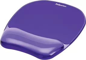 Photo de Tapis de souris avec repose poignet en gel Fellowes Crystals (Violet)