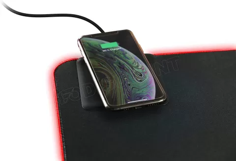 Photo de Tapis de souris Gamer Deltaco DMP320 RGB avec chargeur à induction - Taille XXL (Noir)