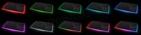 Photo de Tapis de souris Gamer L33T Gaming Kvennavagn RGB (Noir)