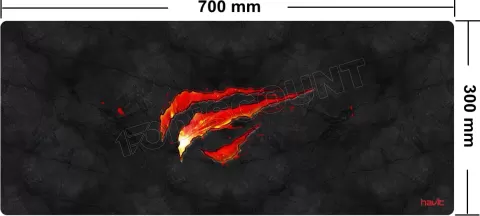 Photo de Tapis de souris Havit Gamenote MP861 - Taille L (Noir/Rouge)