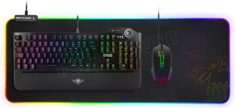 Photo de Tapis de souris Spirit of Gamer Backlight Spirit RGB - XL(Noir)