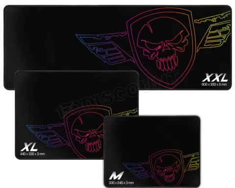 Photo de Tapis de souris Spirit of Gamer Darkskull - XL (Noir)