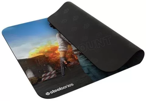 Photo de Tapis de Souris SteelSeries QcK+ PUBG Erangel Edition - Taille L (Noir)