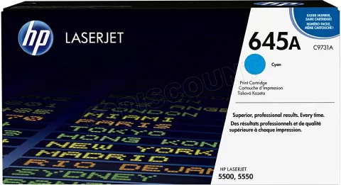 Photo de Toner Cyan HP 645A (C9731A) - 12000 pages