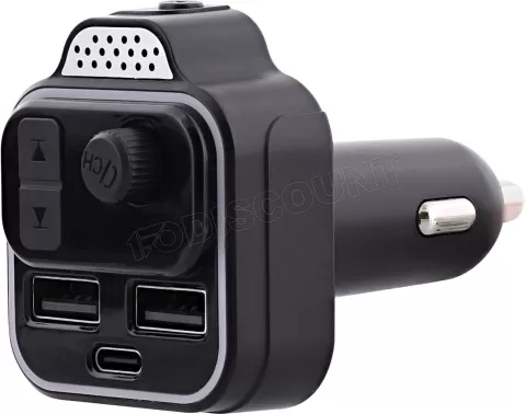 Photo de Transmetteur FM Bluetooth T'nB Premium avec 2x USB-A + 1x USB-C