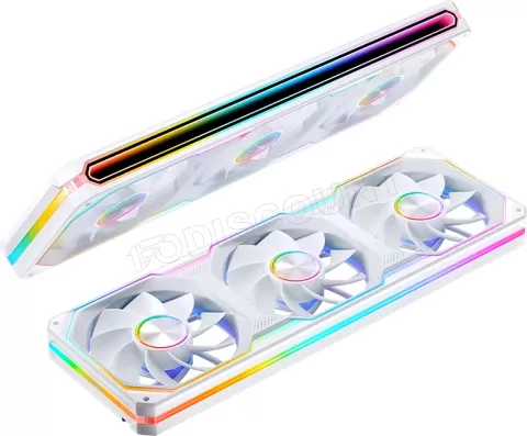Photo de Triple Ventilateur de boitier Jonsbo  XA-360W Reverse RGB - 36cm (Blanc)
