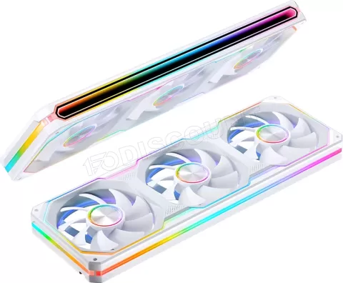 Photo de Triple Ventilateur de boitier Jonsbo  XA-360W RGB - 36cm (Blanc)