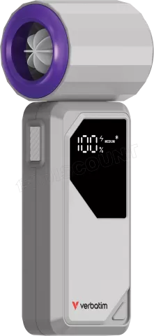 Photo de Ventilateur à main sur batterie Verbatim Cool'n'Go Air Jet (Gris/Violet)