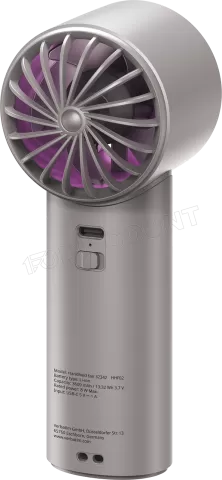 Photo de Ventilateur à main sur batterie Verbatim Cool'n'Go IceTouch - Ø6cm (Gris/Violet)