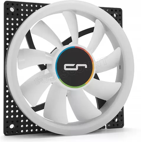 Photo de Ventilateur boitier Cryorig Crona X PWM RGB 12cm (Blanc/Noir)