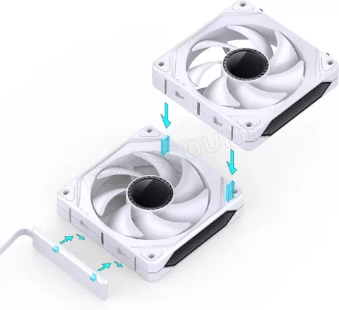 Photo de Ventilateur boitier Jonsbo ZL-120B RGB - 12cm (Blanc)