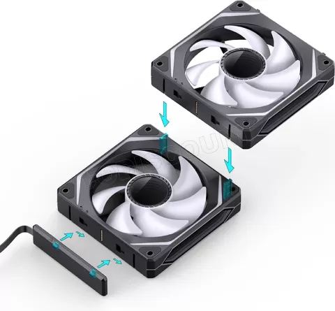 Photo de Ventilateur boitier Jonsbo ZL-120B RGB - 12cm (Noir)
