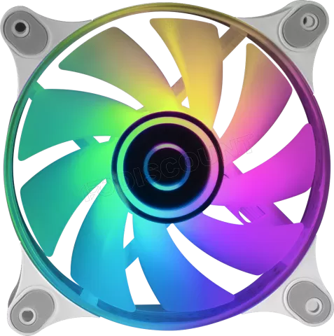 Photo de Ventilateur boitier Mars Gaming MF-3D RGB - 12cm (Blanc)